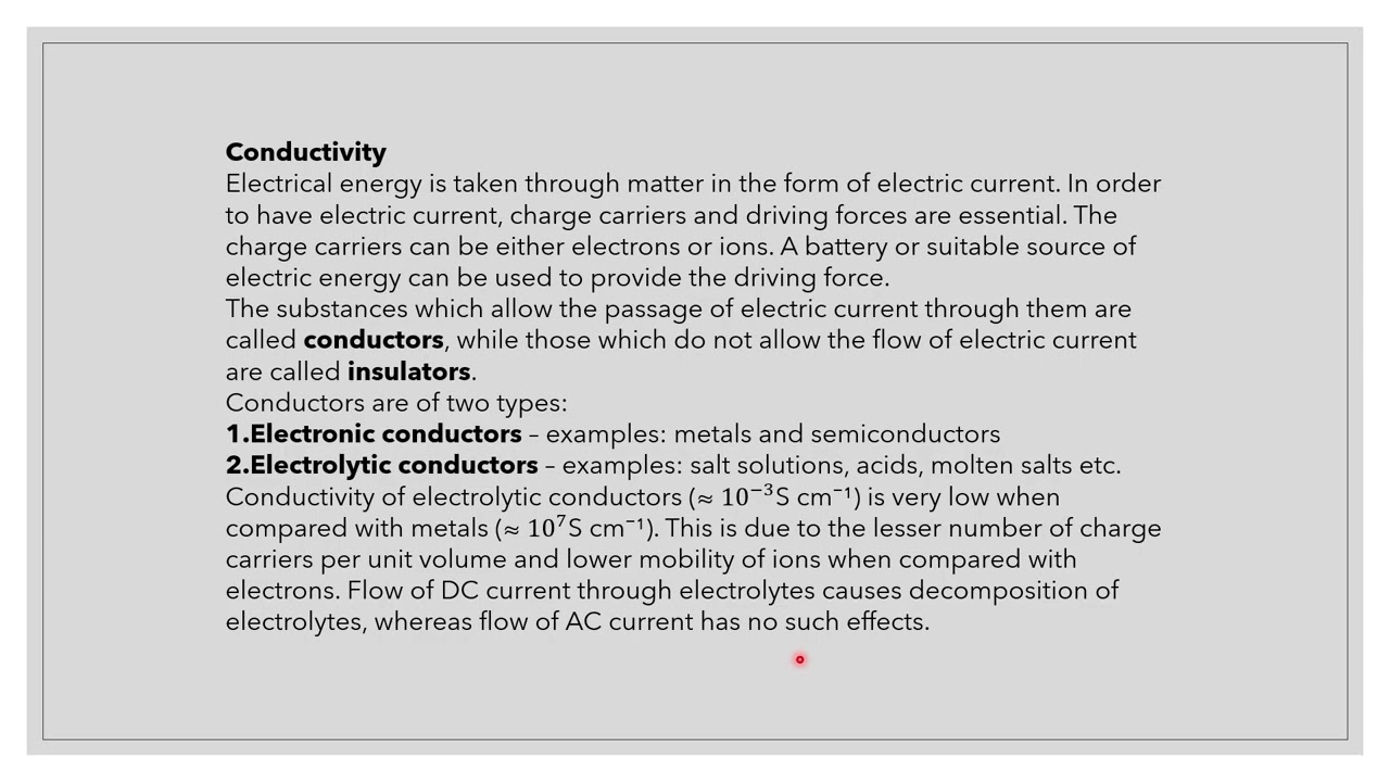KTU Chemistry... Interesting facts about silver silver chloride electrode and  Conductivity of Cell