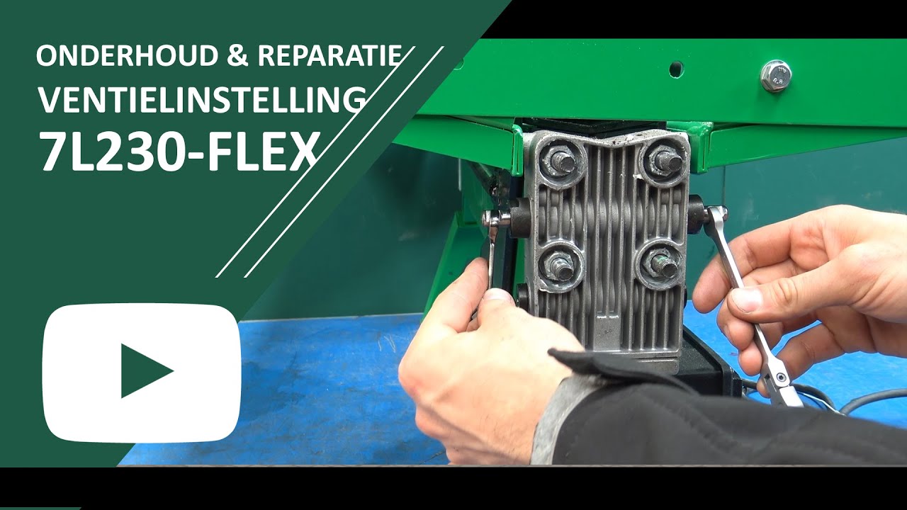 Houtklover reparatie en onderhoud - Ventielinstelling ACG 7L230-FLEX