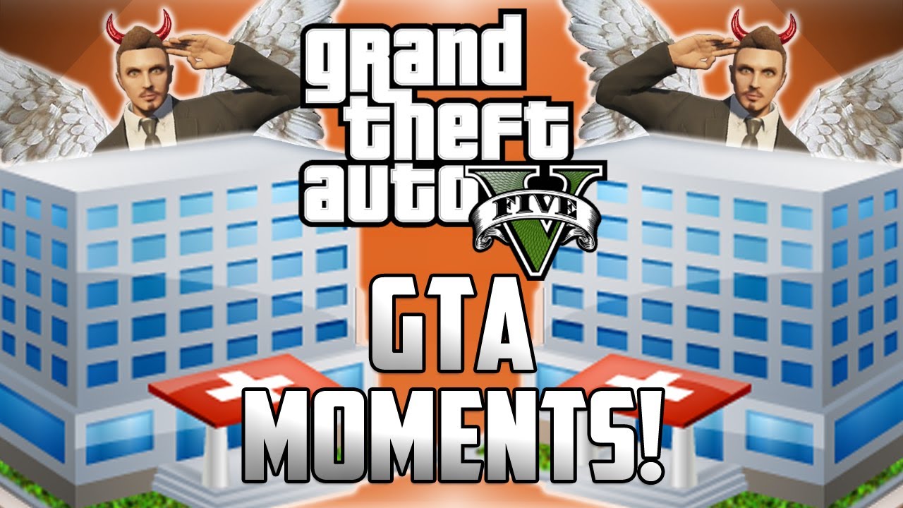 GTA 5 Online Funny Moments! - Hospital Glitch, Falling into Heaven and Bar Fights!