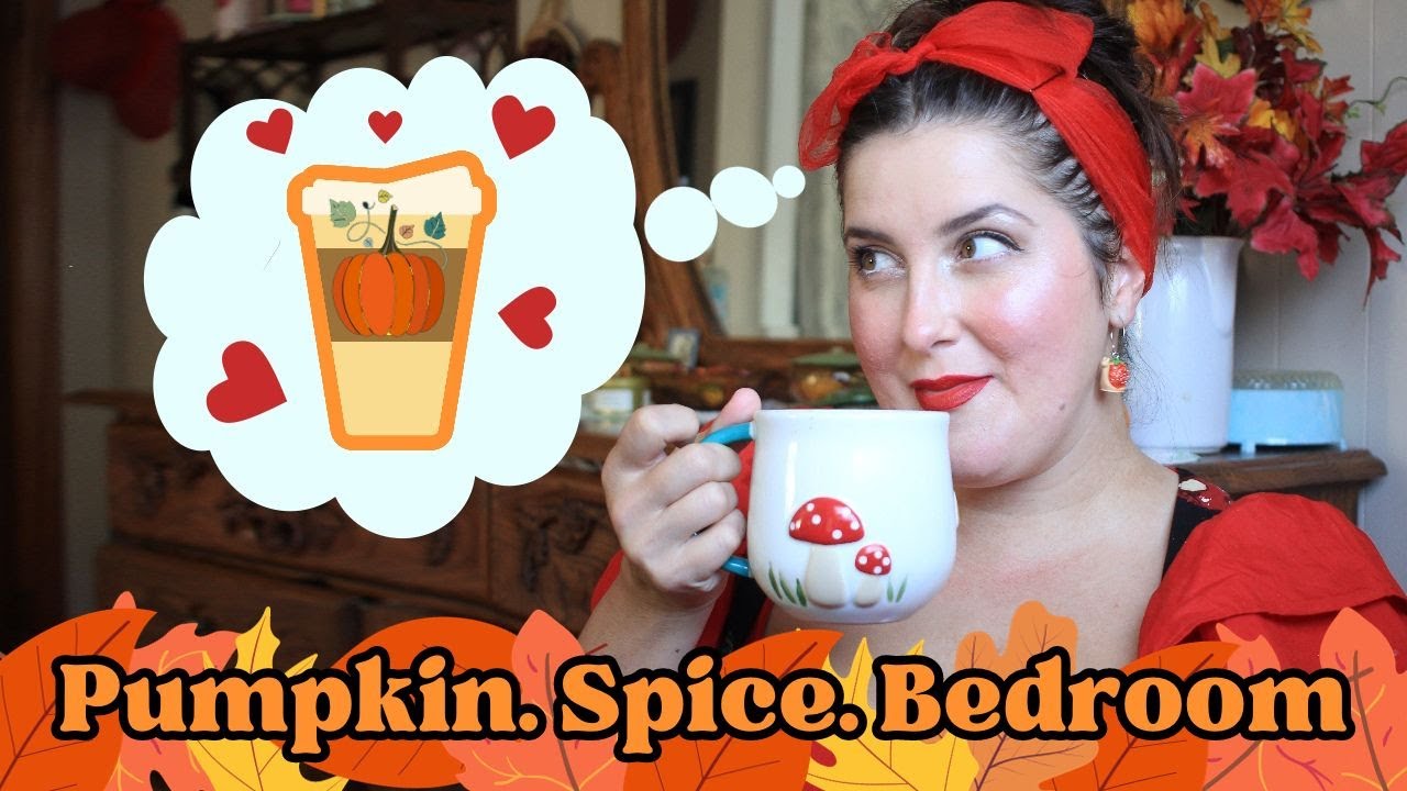 an ✨aesthetic✨ bedroom makeover (pumpkin spice edition) 🍂 || Thrifting bedroom decor