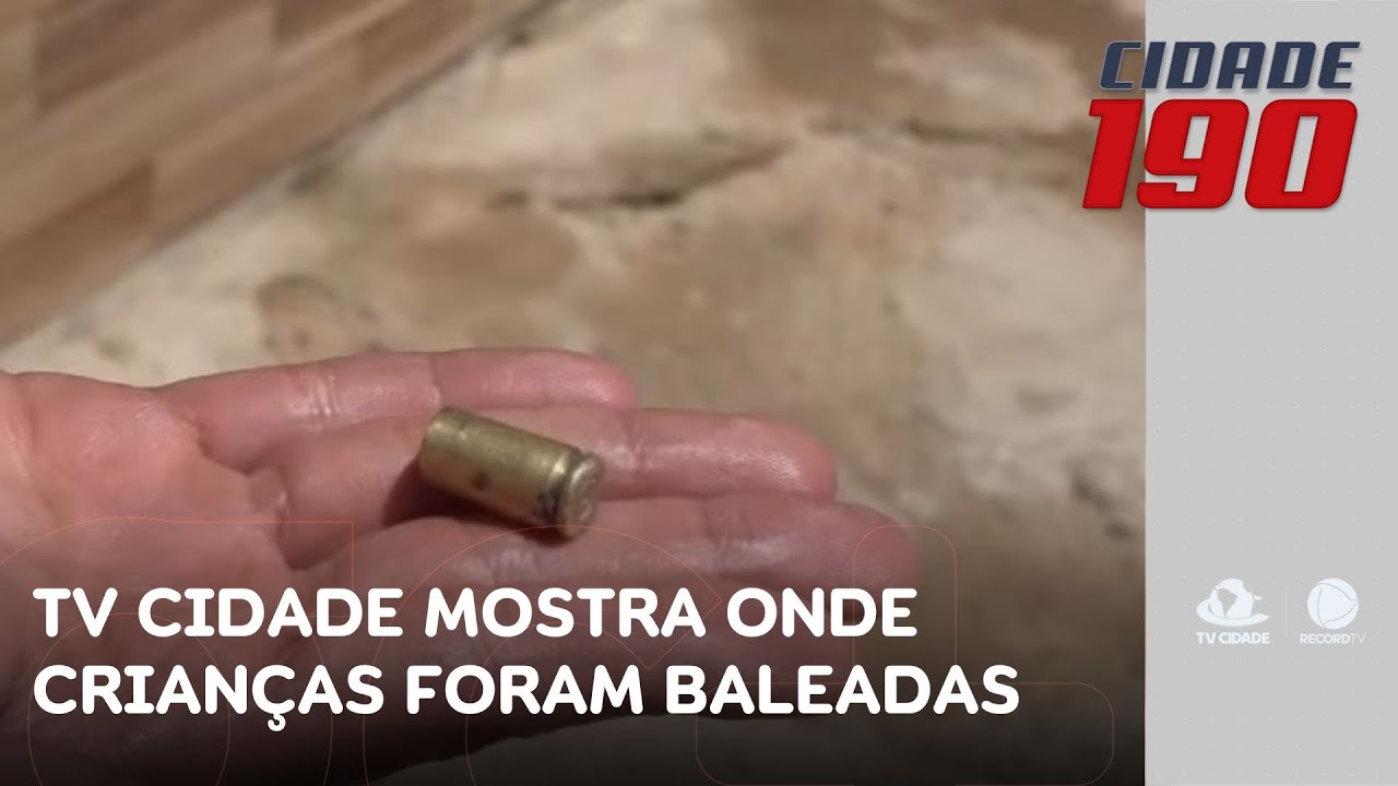 Equipe de reportagem da TV Cidade mostra o local onde crian&ccedil;as foram baleadas | Cidade 190