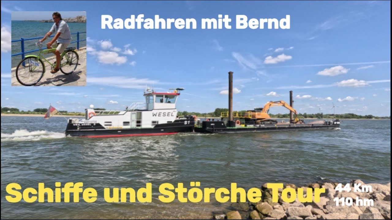 Schiffe und St&ouml;rche Fahrrad Tour - Radwandern am Niederrhein