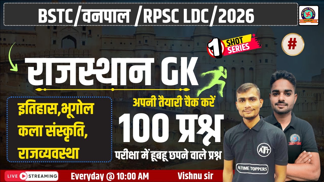 REET Mains Exam 2025 l REET 2025 | Rajasthan GK for REET, Rajasthan GK Marathon Class By vishnu Sir
