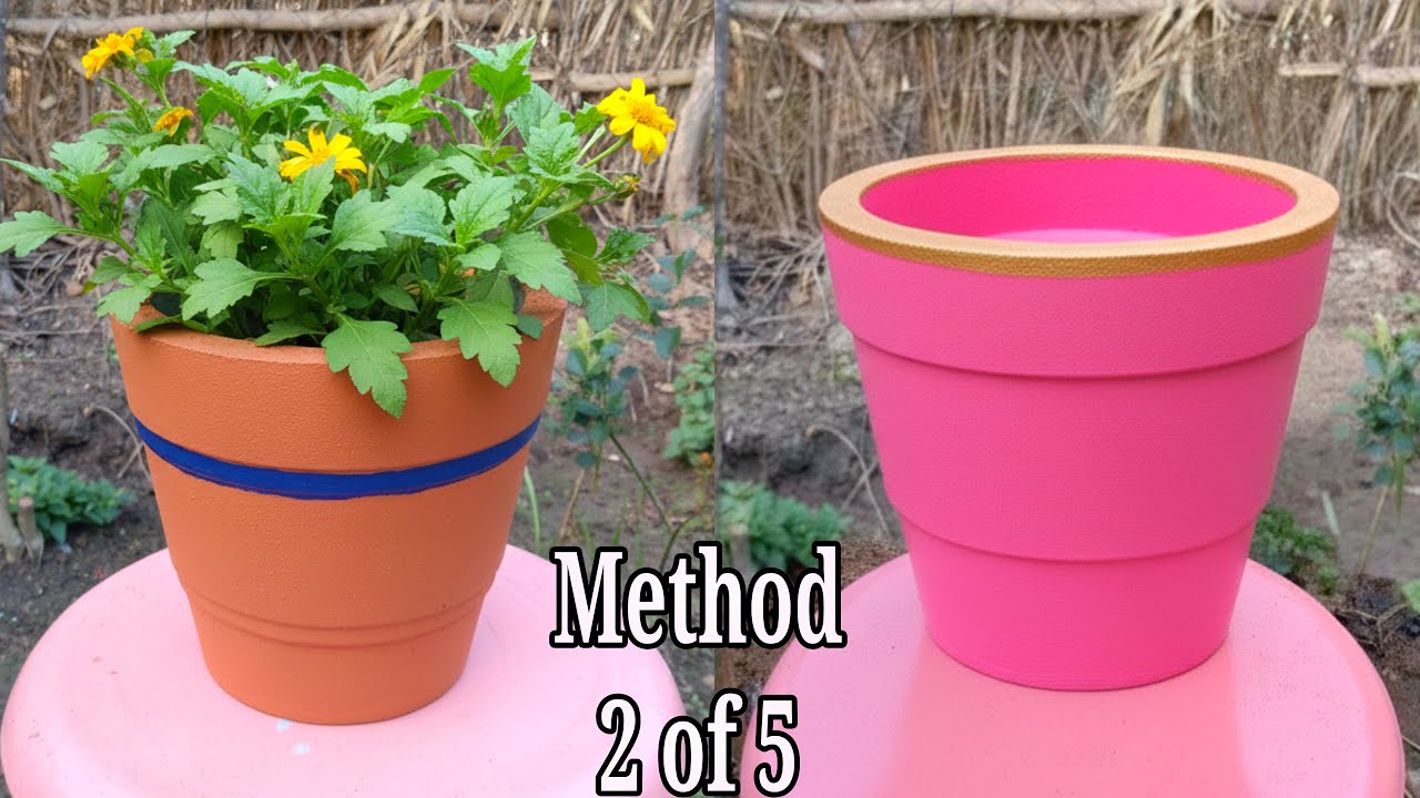 Cement pots making ideas method 2 of 5