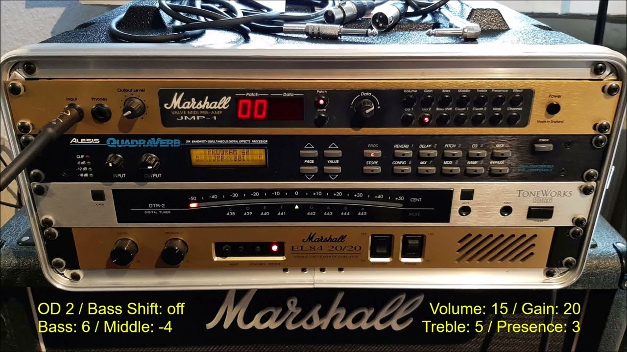 Marshall JMP-1 sounds (recorded with speaker emulated outputs)