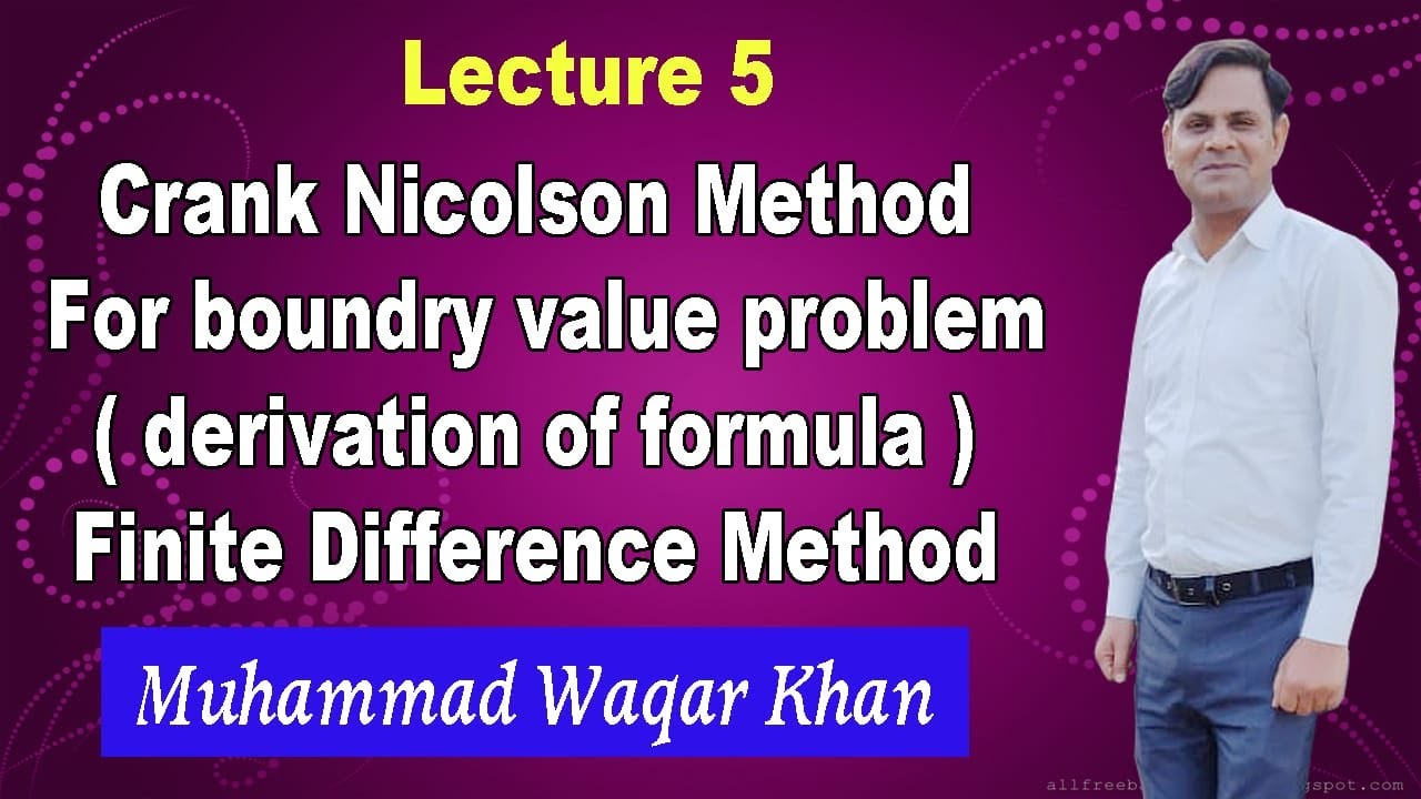 Crank Nicolson Method for boundry value problem#formula for Crank Nicolson Method,