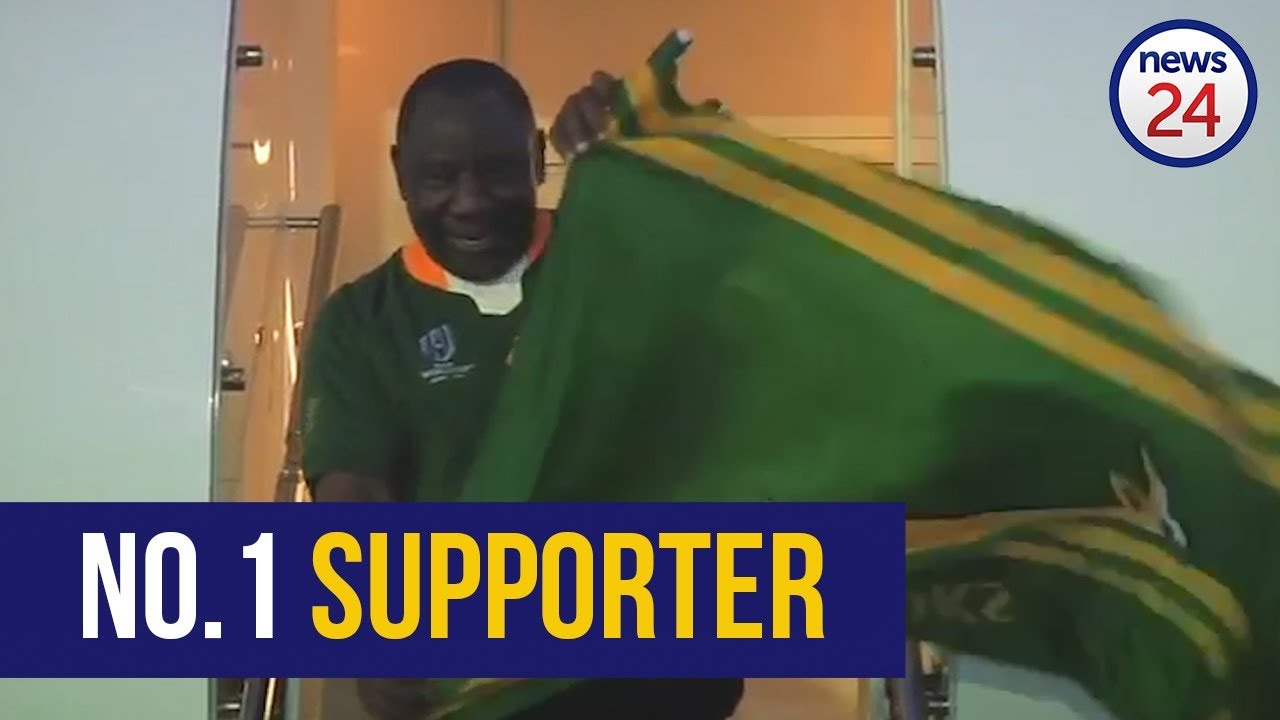 WATCH | 'SA's moment has arrived' - Jovial Ramaphosa jets off to Japan to give Bokke some Vuma!