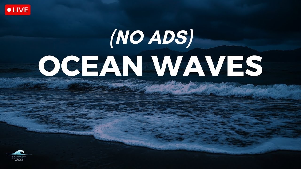 🔴 Ocean Waves for Deep Sleep | Ocean Ambience for Deep Rest With A Dark Screen And Rolling Waves