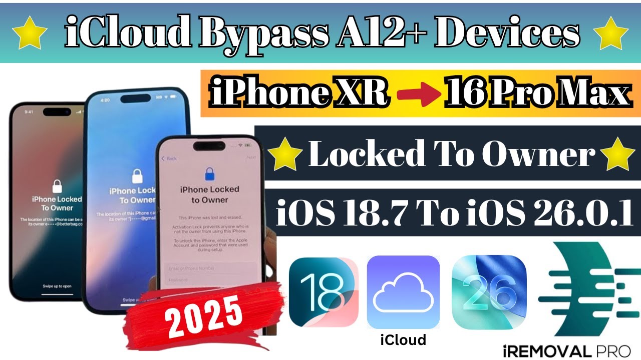 iPhone Xr to 16 Pro max icloud bypass iRemoval Tool | How To Remove iPhone Locked To Owner 2025