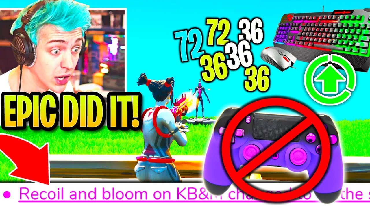 NINJA & BUGHA *EXCITED* after LESS RECOIL / BLOOM for KEYBOARD & MOUSE! (BETTER than CONTROLLER)