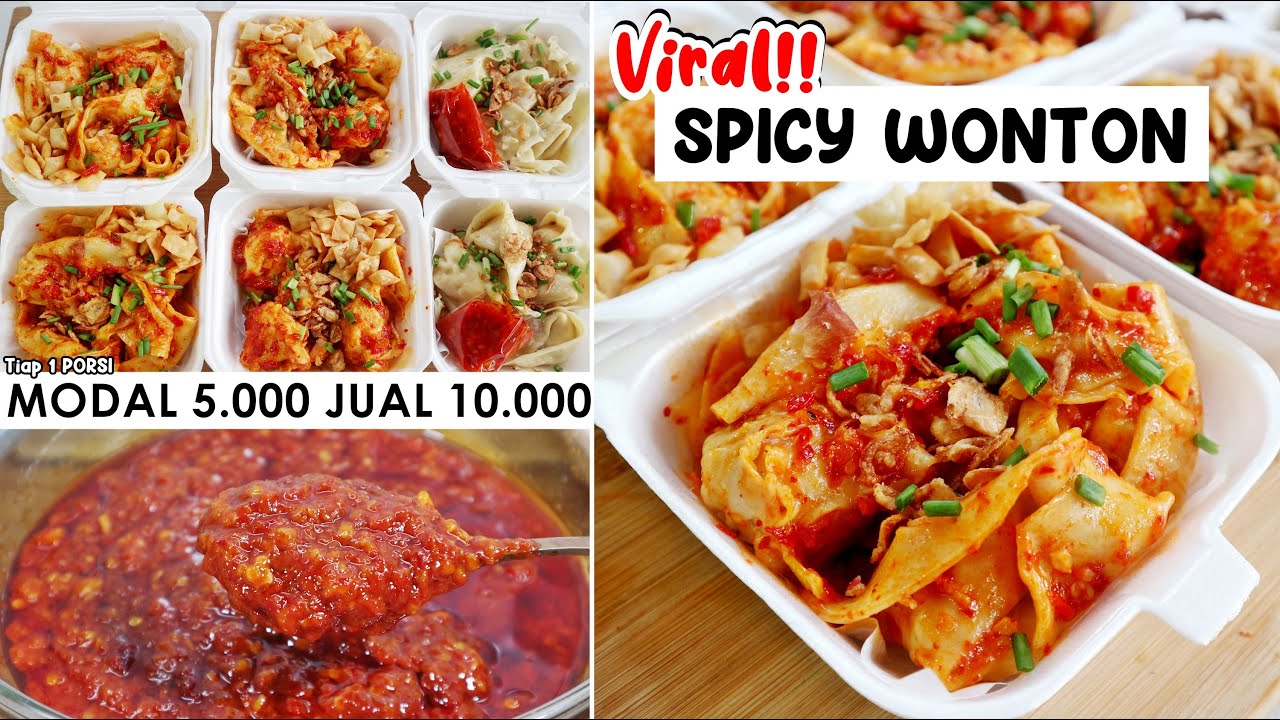 RESEP WONTON PEDAS GURIH ASELI ENAK! COCOK UNTUK JUALAN | Spicy Wonton Chili Oil