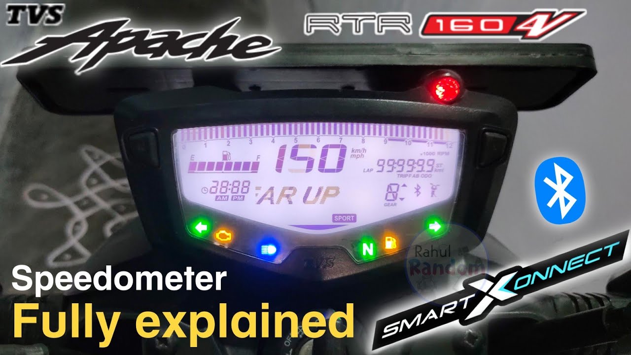 Apache RTR 160 4v special edition Speedometer | smart X connect features fully explained in TAMIL