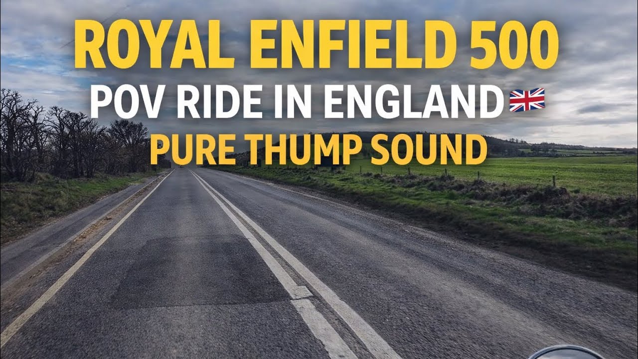 Royal Enfield 500 POV Ride in England 🇬🇧 | Pure Thump Sound