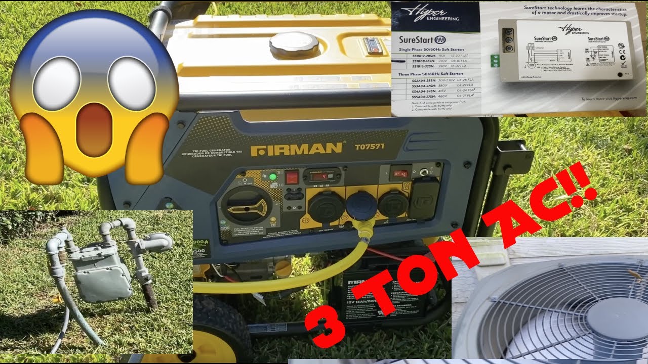Costco Firman Tri Fuel (T07571) Running 3 Ton AC + house on Natural Gas!