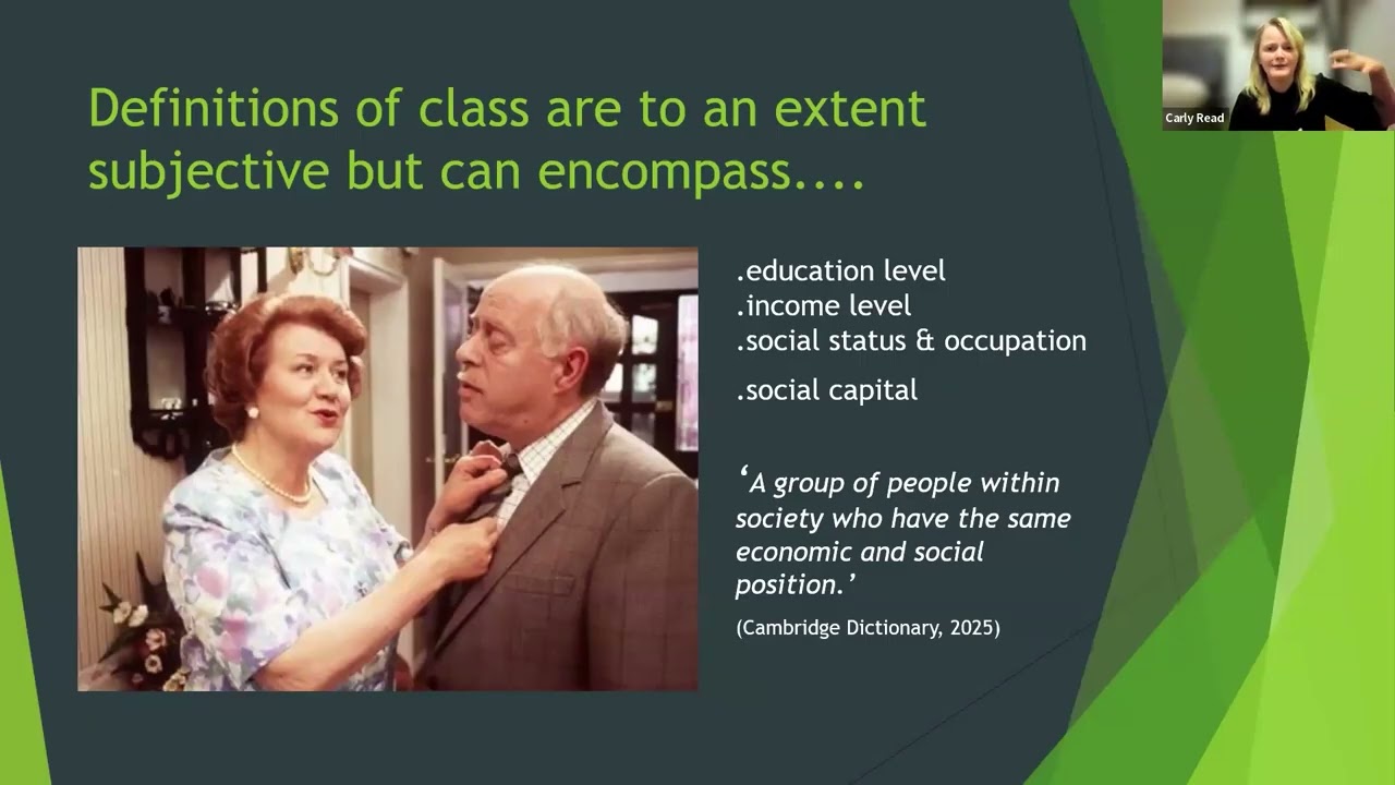 The Neglected Characteristic: A Conversation about Class, A TaSC Seminar with Carly Read