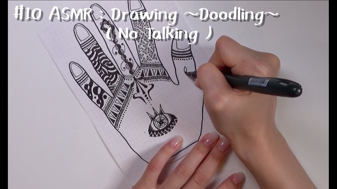 #10 ASMR : Drawing ~Doodling~ ( No Talking )