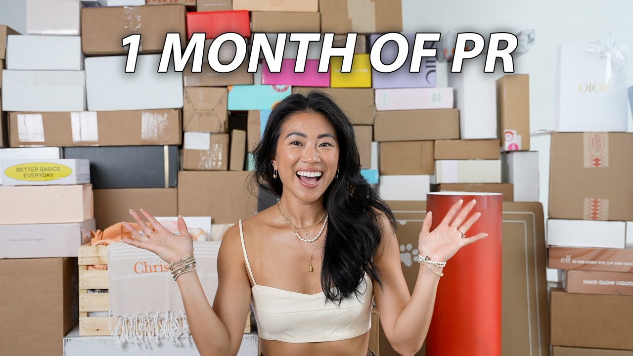 HUGE PR UNBOXING HAUL! Over 1 month of packages: Clothing Makeup Skincare