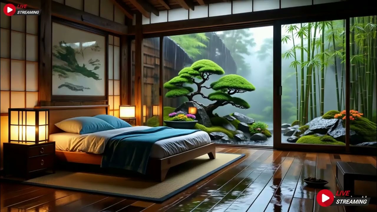 Relaxing Music to Release Stress & Calm Your Mind | Rain Sounds for Sleep - Deep Sleep in 10 Minute
