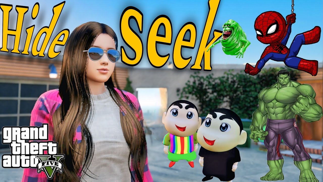Hide and Seek Challenge | Shinchan vs Friends! #gta5 #gta #shinchan #gta5mods