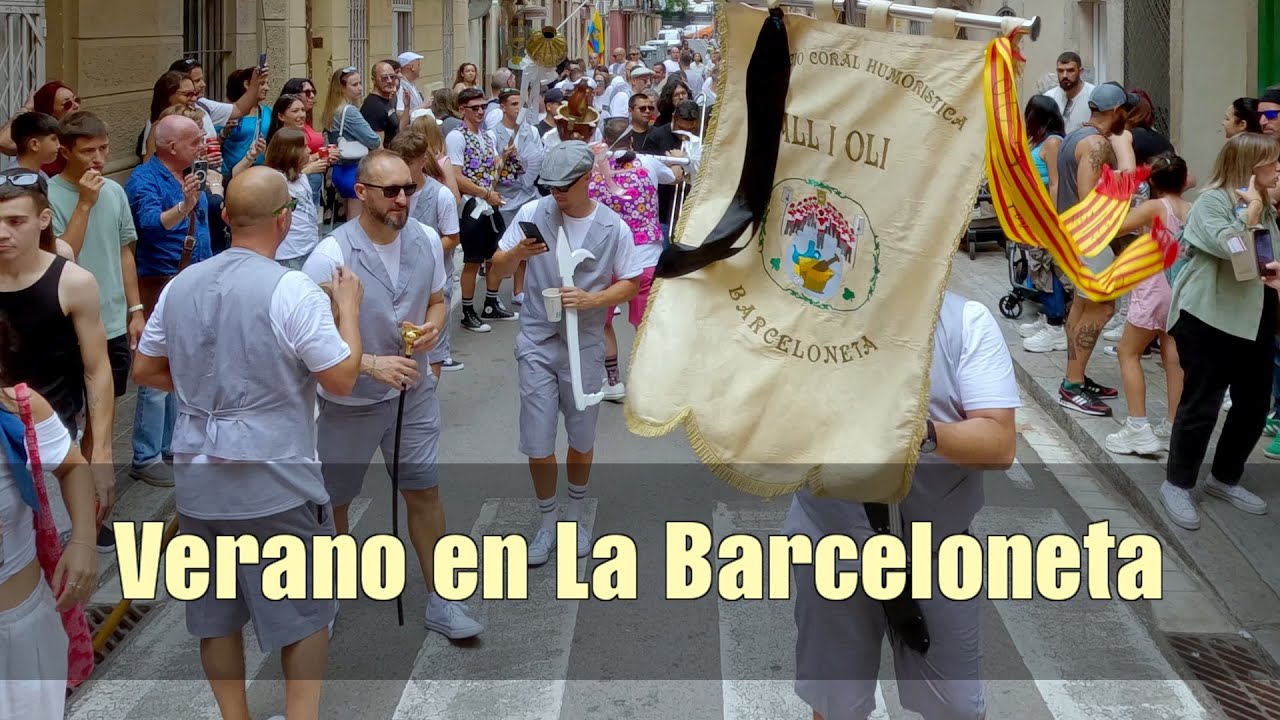 🔥 Fiestas verano 2023 en La Barceloneta 💥 4K