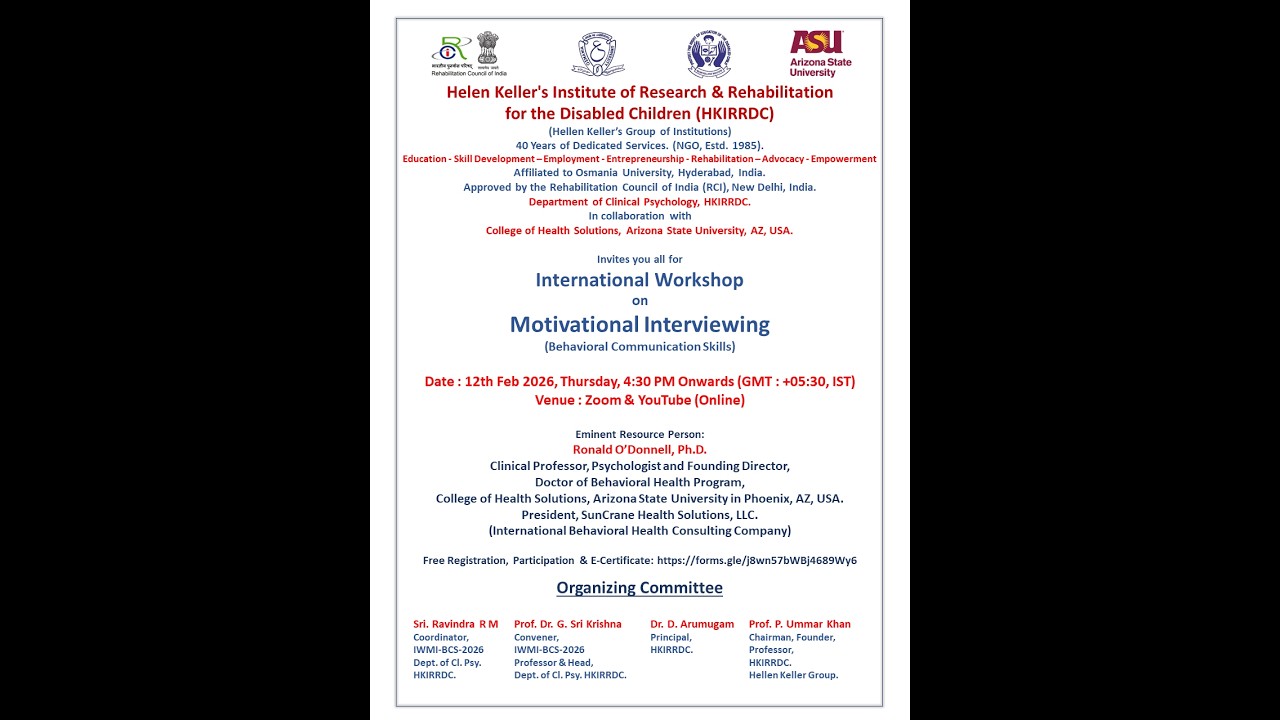 12022026 - International Workshop on Motivational Interviewing - HKI - Dept of Clinical Psychology