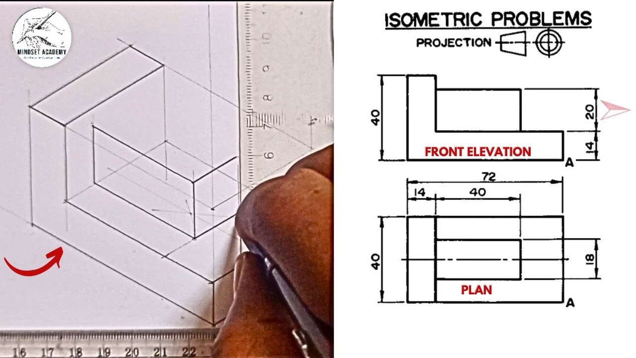 Assembly of two views in Isometric Projection