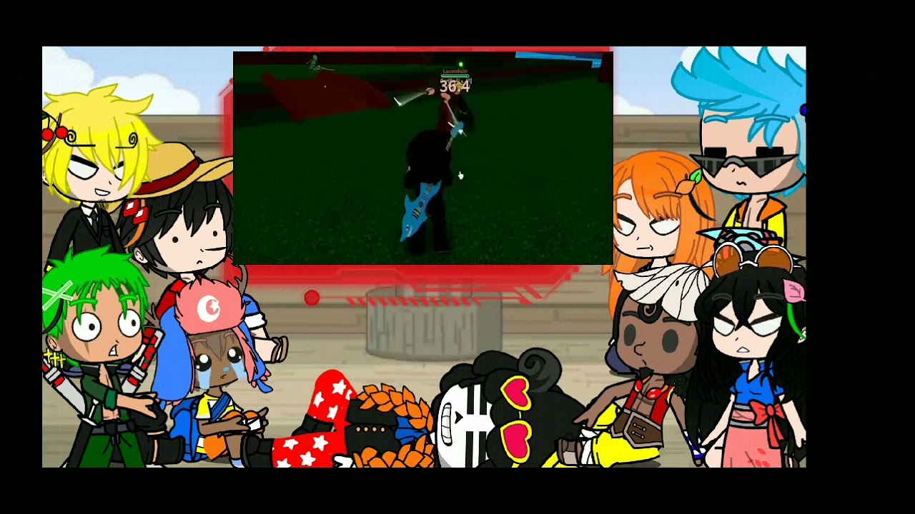 🔵Bando do chapéu de palha:reagindo ao Chopper,Zoro,Sanji,Brook jogando Roblox parte1⚫