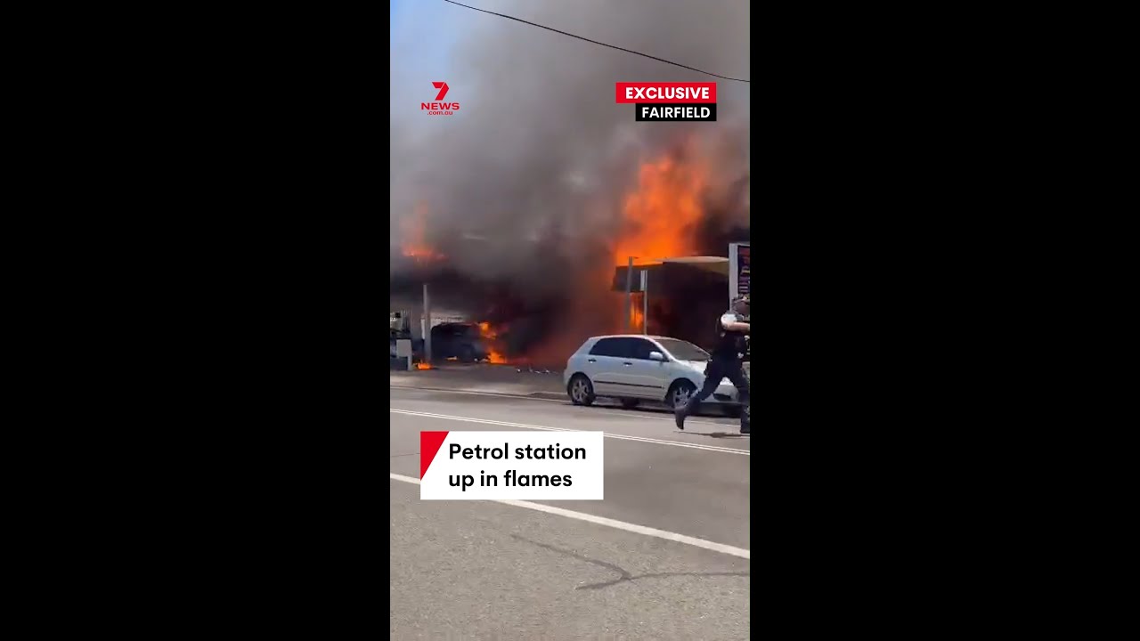 Huge fire rips through Fairfield petrol station