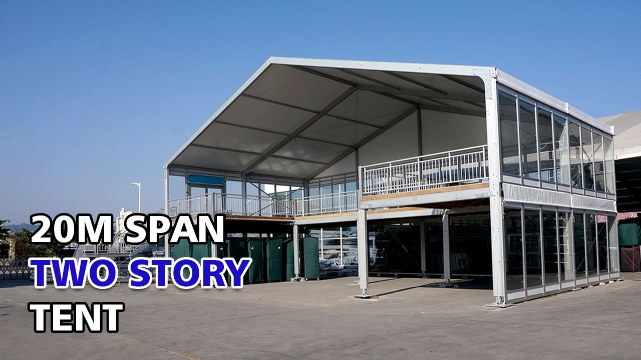 Liri 20m Span Two Story Tent Double Decker Tent for Wedding Party and Sport Event Tent Installation