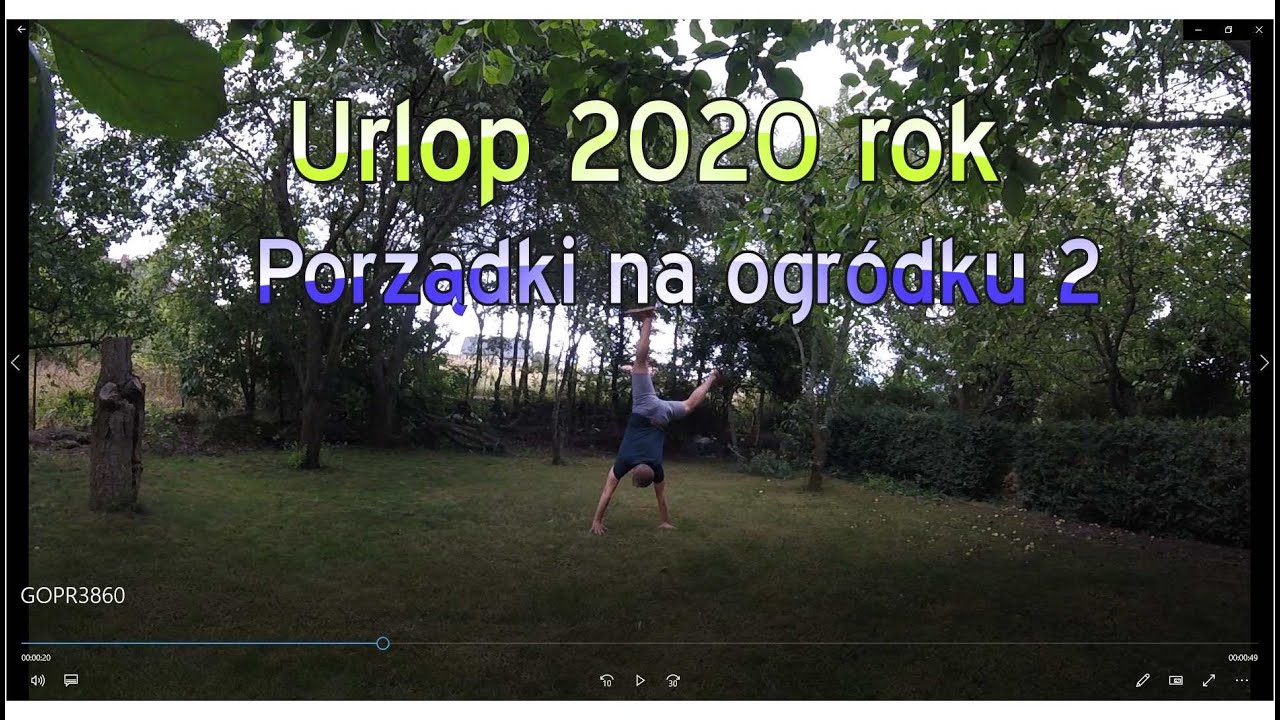 Urlop 2020 rok. Porządki na działce 2. Dance też jest.