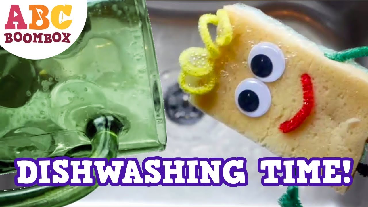 Dishwashing Time! Clean up Song for Kids 🥣 🫧 Scrub, Rinse, and Sing! 🧽 🫧
