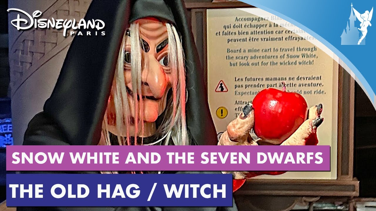 🍎 The Old Hag from Disney's Snow White and the Seven Dwarfs in Disneyland Paris 2023