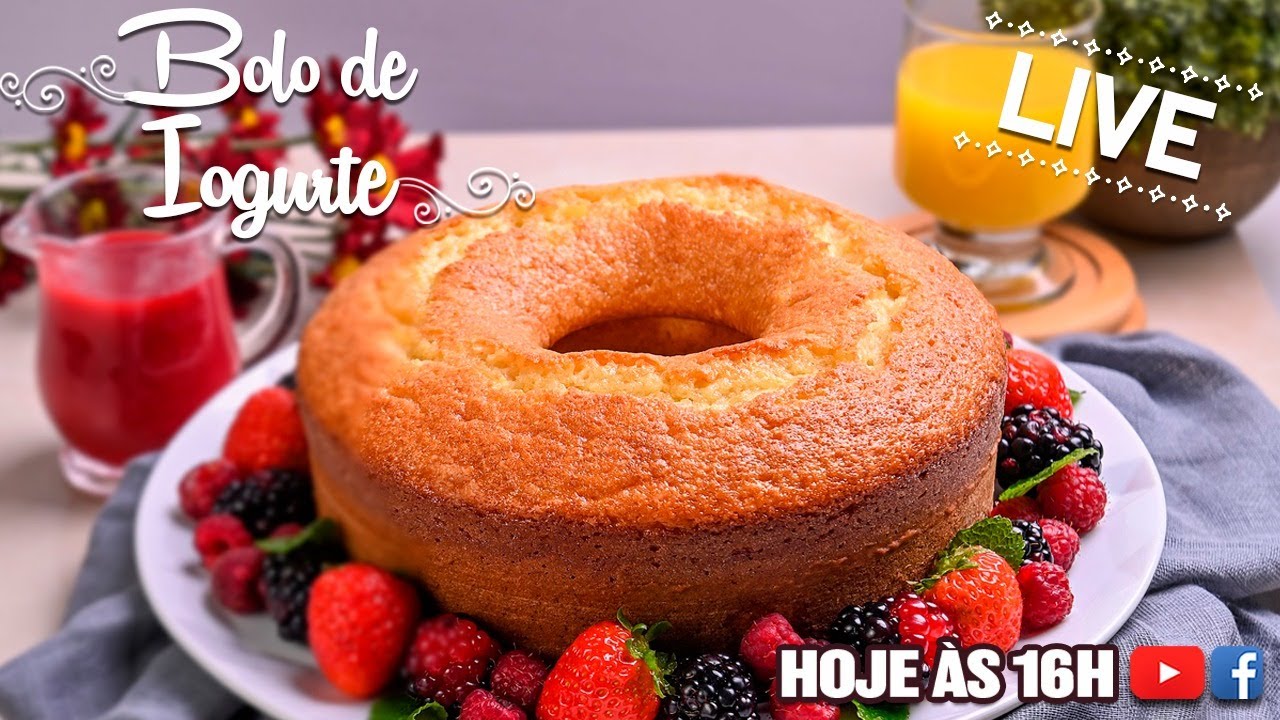 🔴 LIVE - BOLO DE IOGURTE  - CHEF SILVIA NICOLAU