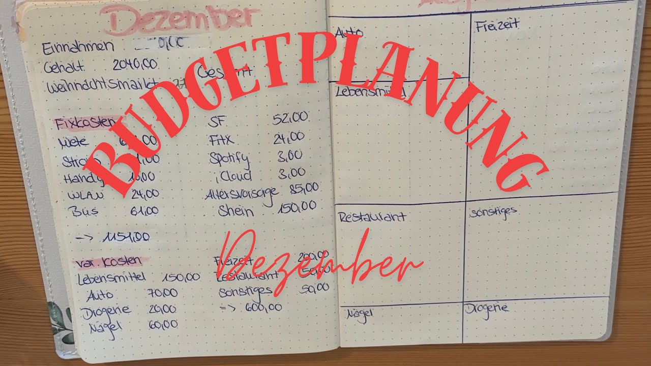 Budgetplanung Dezember 🎅🏼🎄