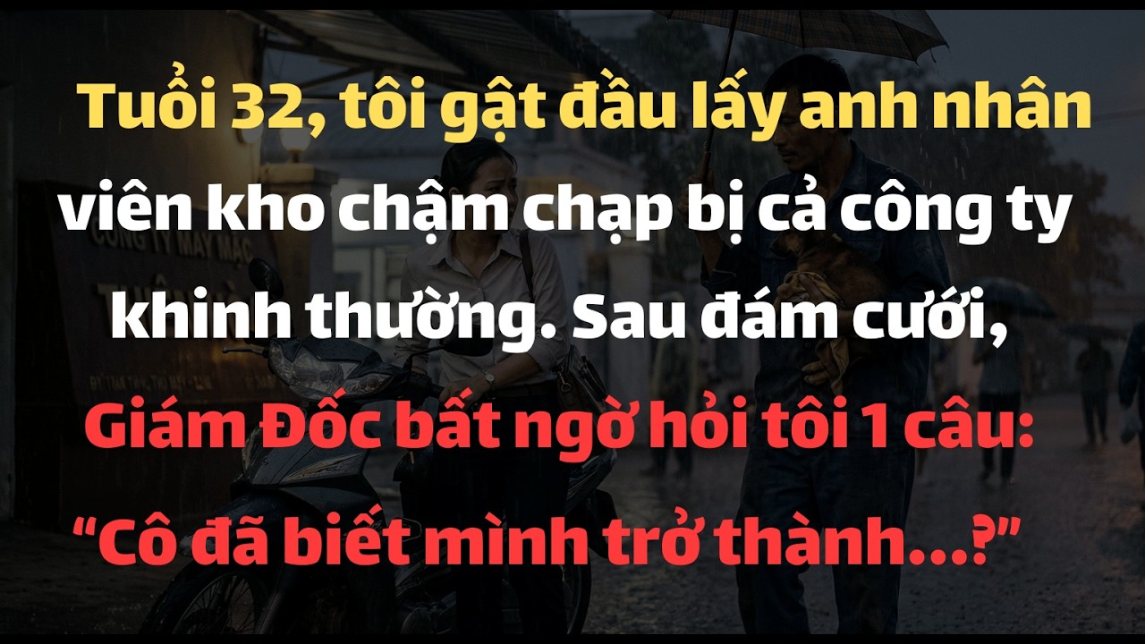 Tuổi 32, Tôi Gật Đầu Lấy Anh Nhân Viên Kho Chậm Chạp Bị Cả Công Ty Khinh Thường. Sau Ngày Cưới