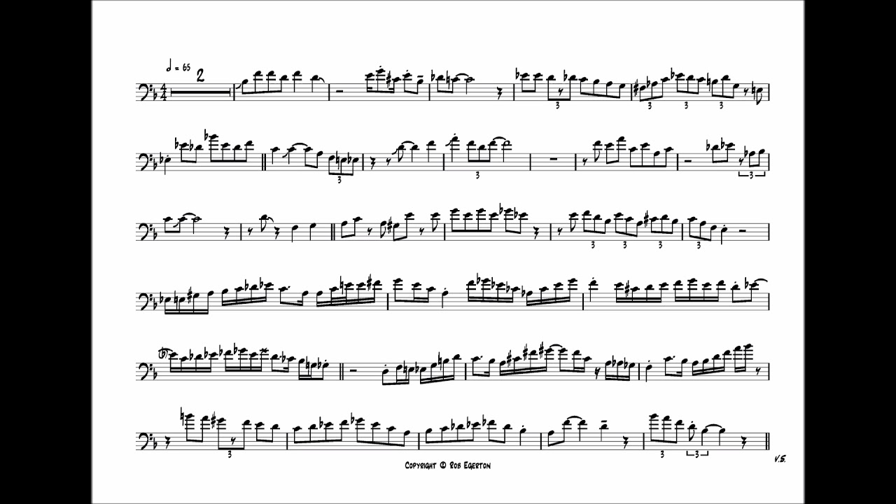 Steve Davis 'Love Walked In' Trombone Solo Transcription