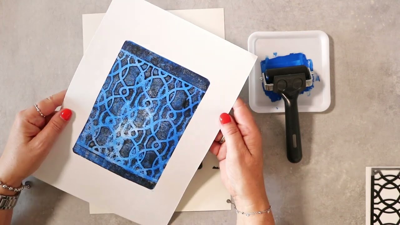 How to make gel prints with stencils