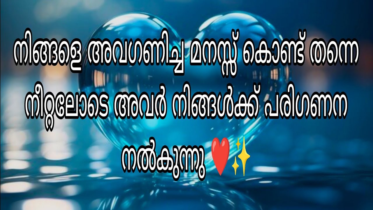 നിങ്ങളെ അവഗണിച്ച മനസ്സ് കൊണ്ട് തന്നെ നീറ്റലോടെ അവർ നിങ്ങൾക്ക് പരിഗണന നൽകുവാൻ തയ്യാറാകുന്നു ❤️✨