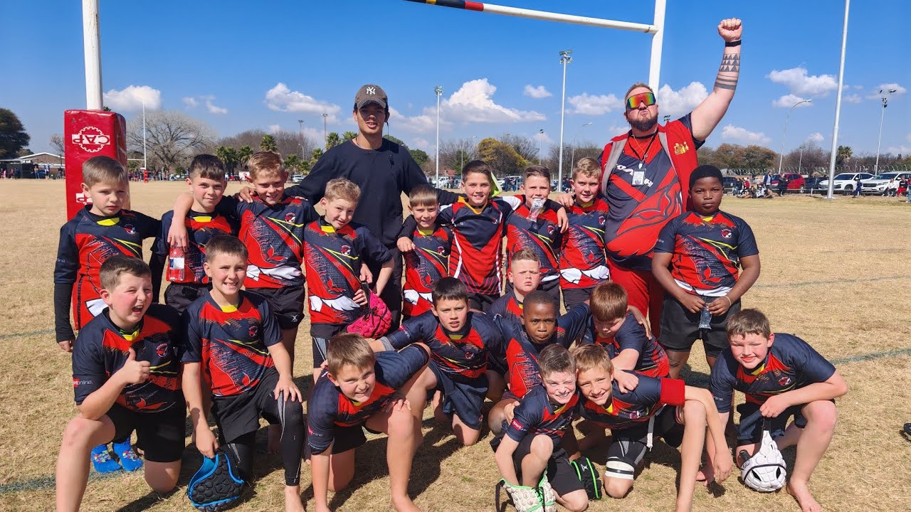 U10 Boys Rugby Game Boksburg Rooi vs Kempton Geel plus some Bliga Team BuildUps