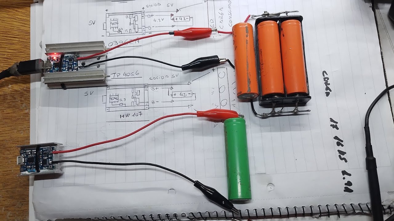 tp 4056 dos versiones y como aumentar corriente de carga baterías 🔋 en paralelo