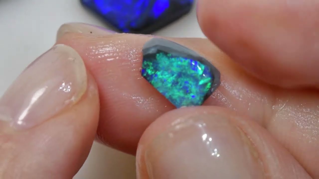7.75 cts Rough Black Opal Rubs Parcel Lightning Ridge