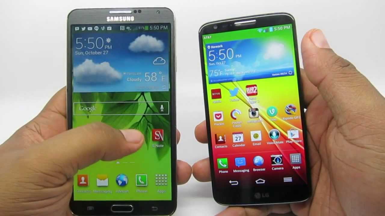 Samsung Galaxy Note 3 vs LG G2