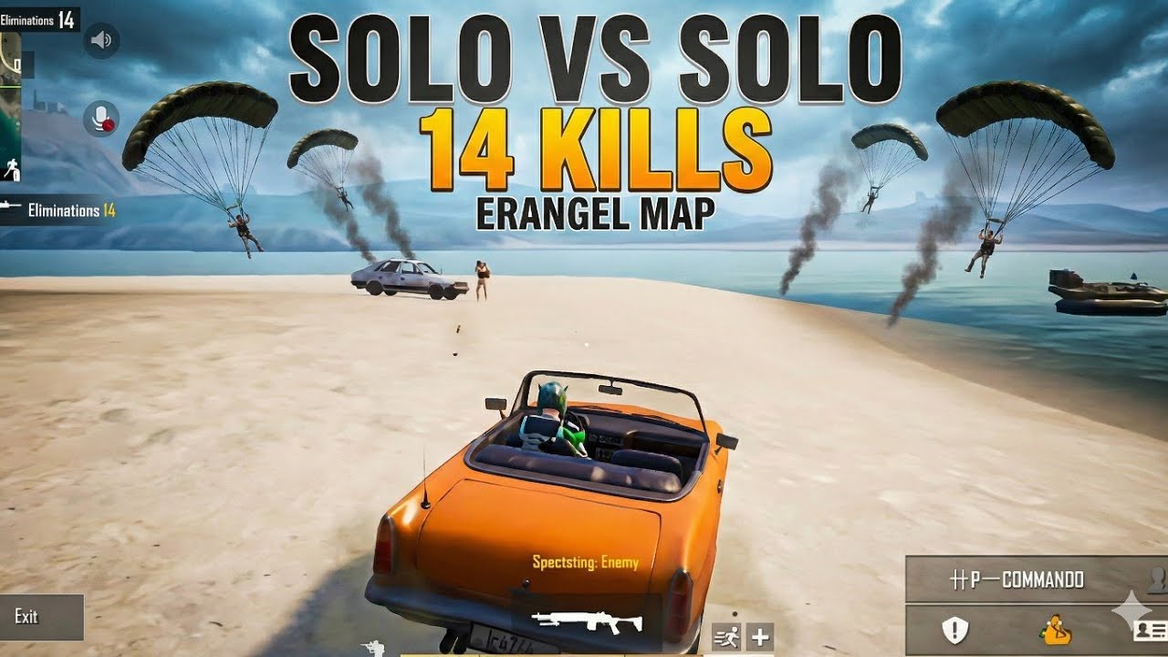 ​14 KILLS! Solo vs Solo Epic Gameplay in Erangel 😱 | PUBG/BGMI