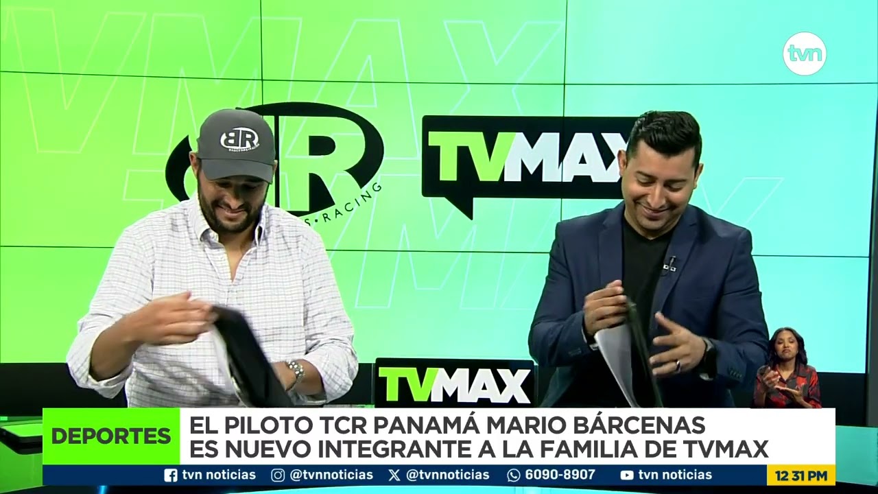 El piloto paname&ntilde;o Mario B&aacute;rcenas forma parte de la familia TVMAX