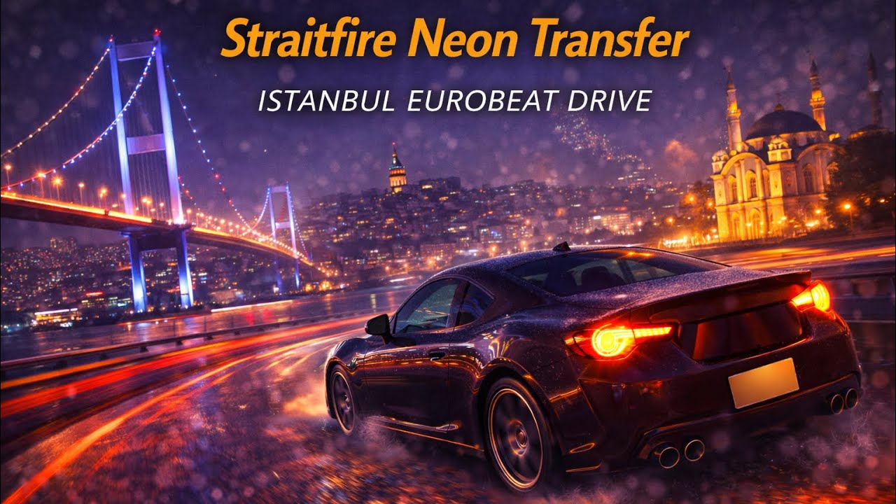 【イスタンブールユーロビート】Straitfire Neon Transfer | Istanbul EUROBEAT DRIVE / イスタンブール・ボスポラス海峡 ナイトクロス