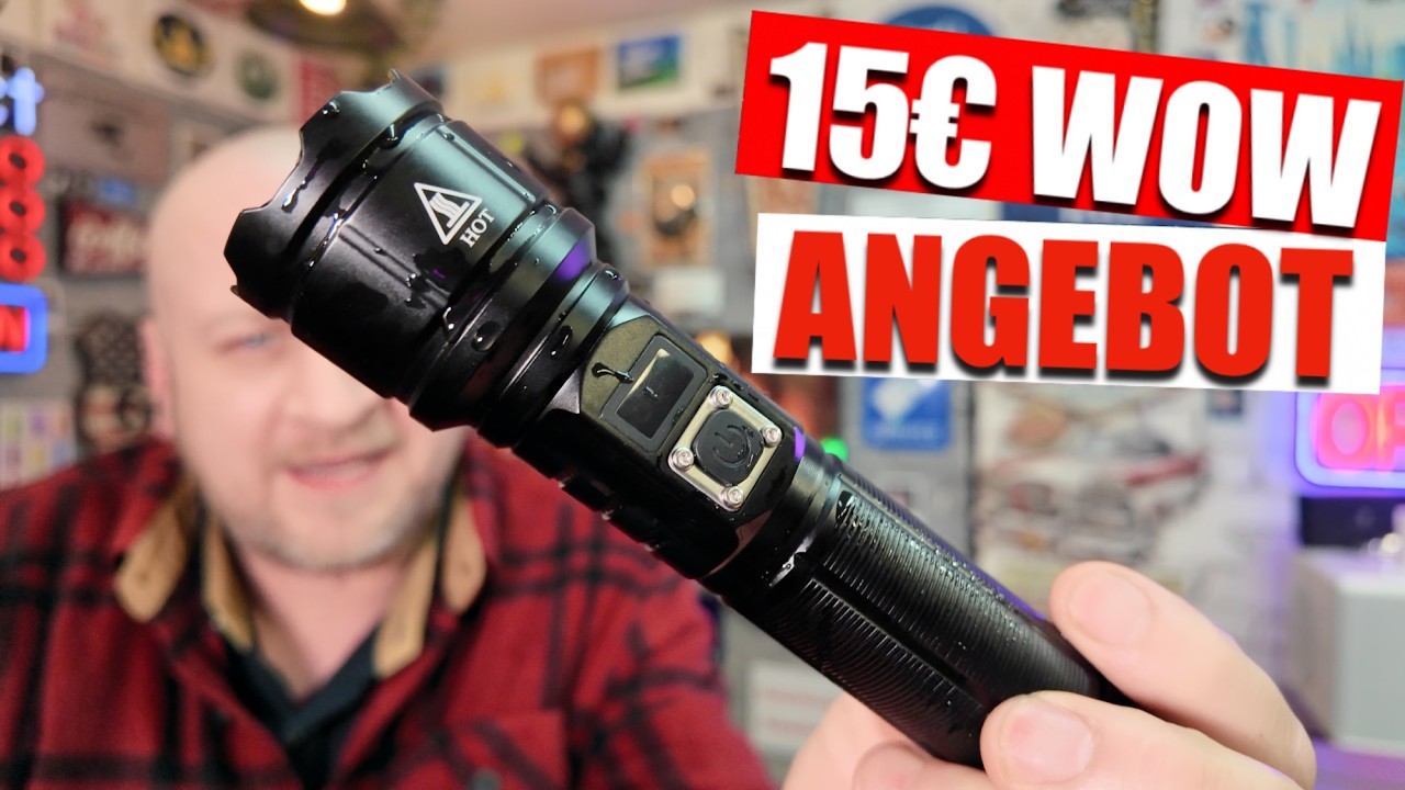 Diese 15€ Taschenlampe ist ein PREISFEHLER! 🔦 Metall, 5000mAh & Zoom im Test