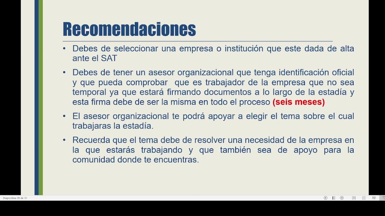 Recomendaciones para realizar el Reto 1 de Estadía  por prácticas enero UVEG ISC 2026
