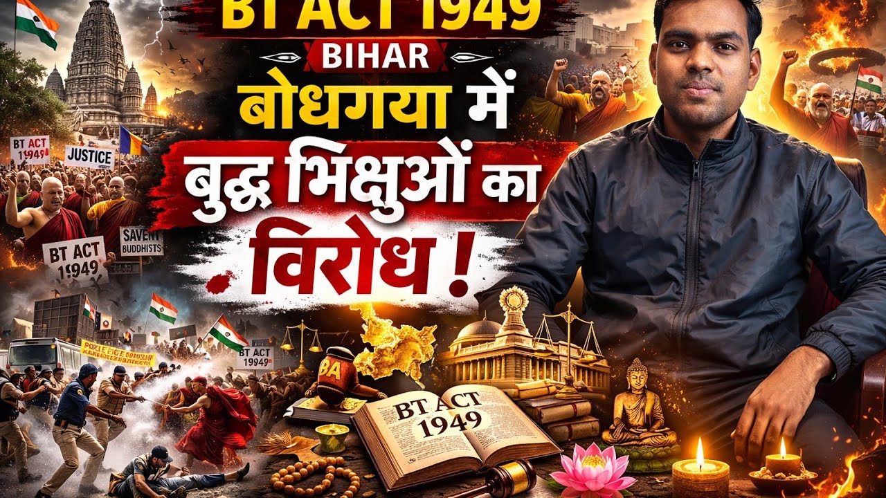 BT अधिनियम 1949बिहार बोधगया मंदिर बौद्ध भिक्षु