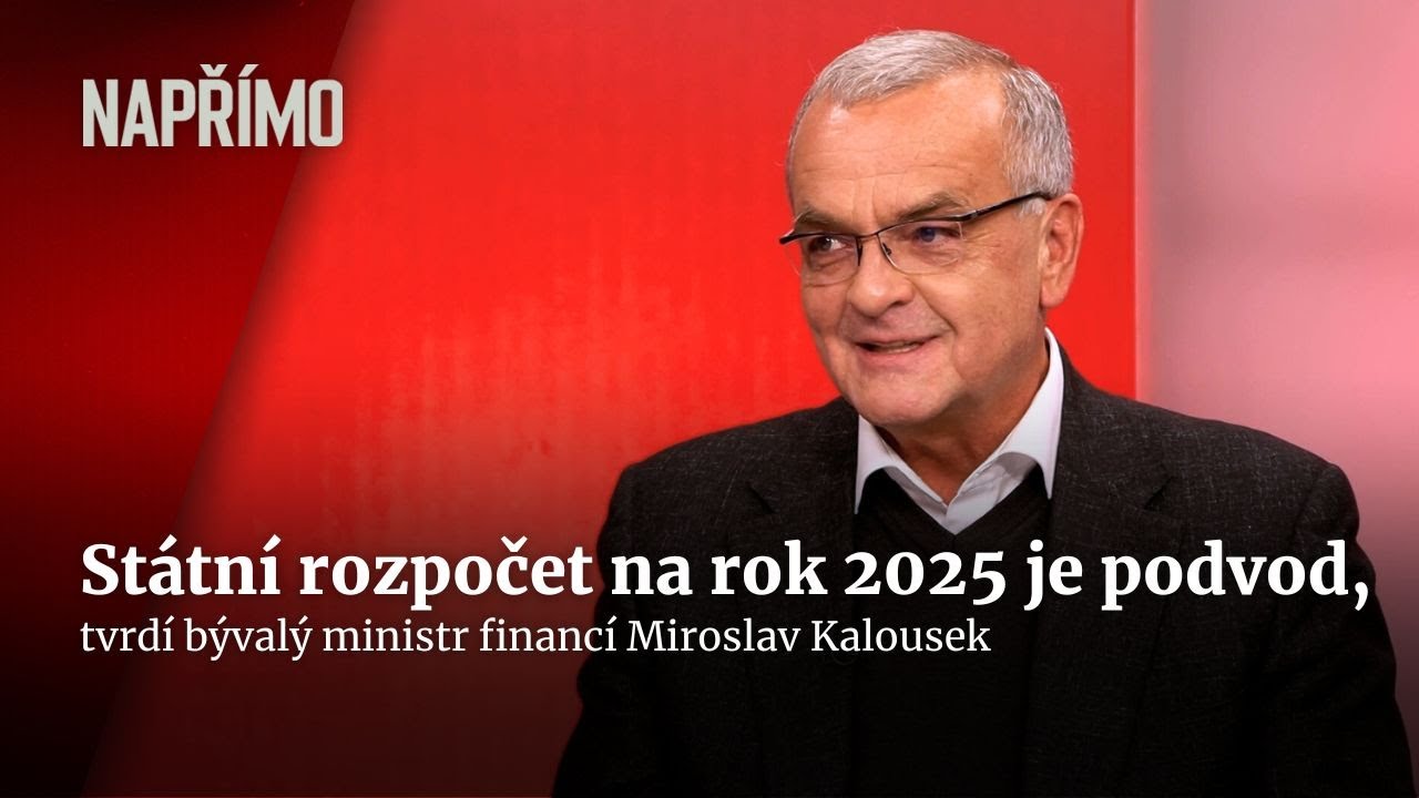 Kalousek: St&aacute;tn&iacute; rozpočet na př&iacute;&scaron;t&iacute; rok je podvod, ubl&iacute;ž&iacute; každ&eacute;mu z n&aacute;s | Např&iacute;mo