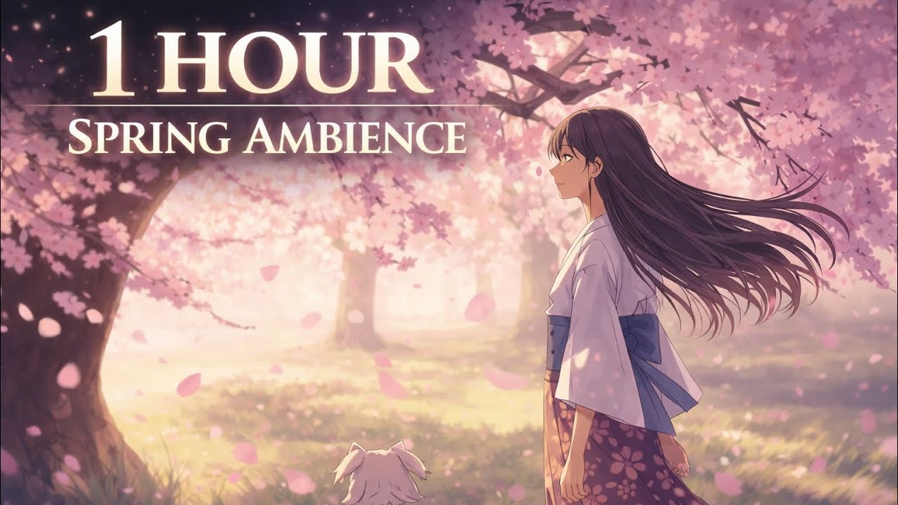 1 Hour Cherry Blossom Spring in Japan 🌸 | Relax / Study / Sleep BGM